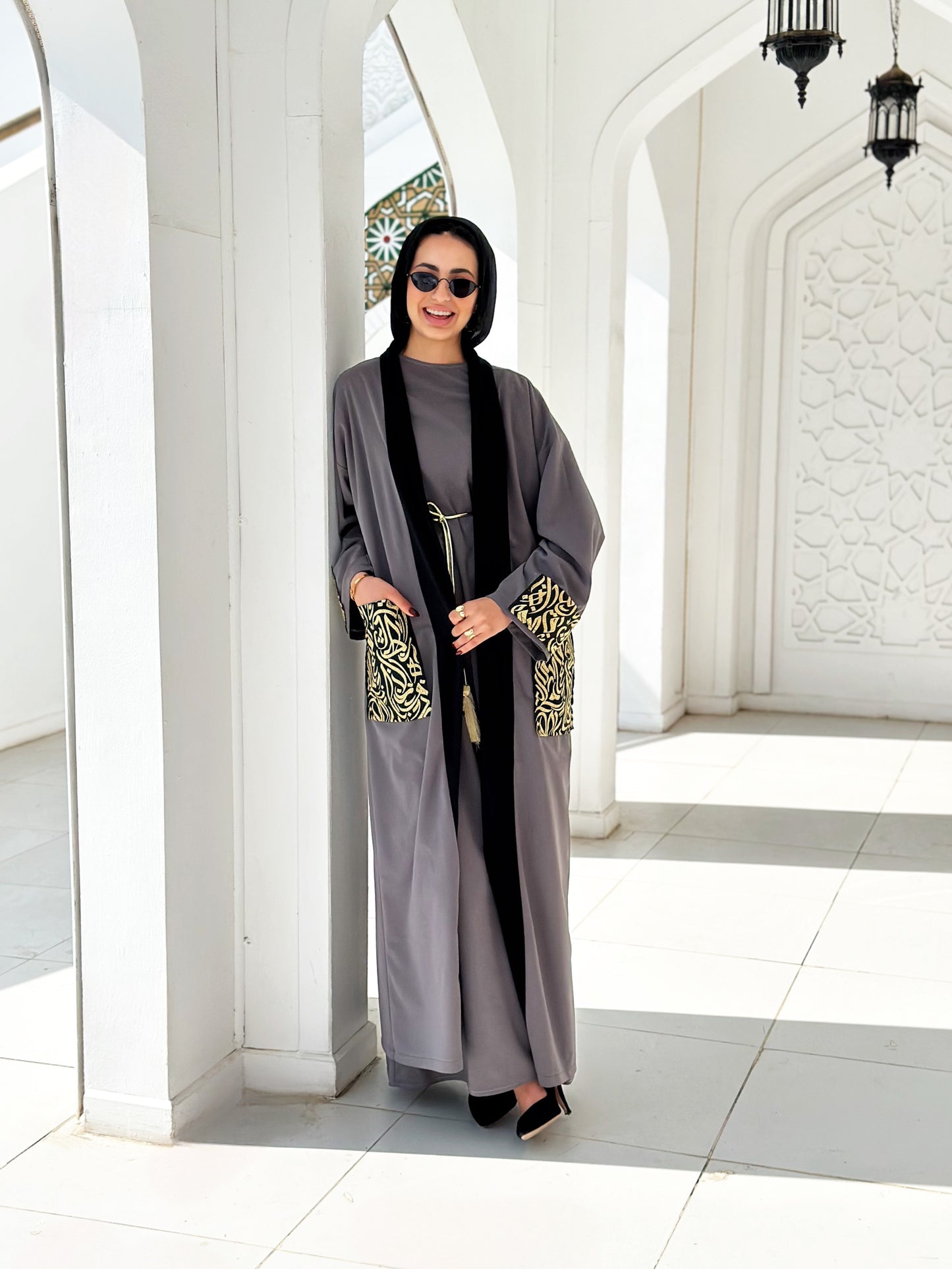 THE GREY KUFIC KAFTAN