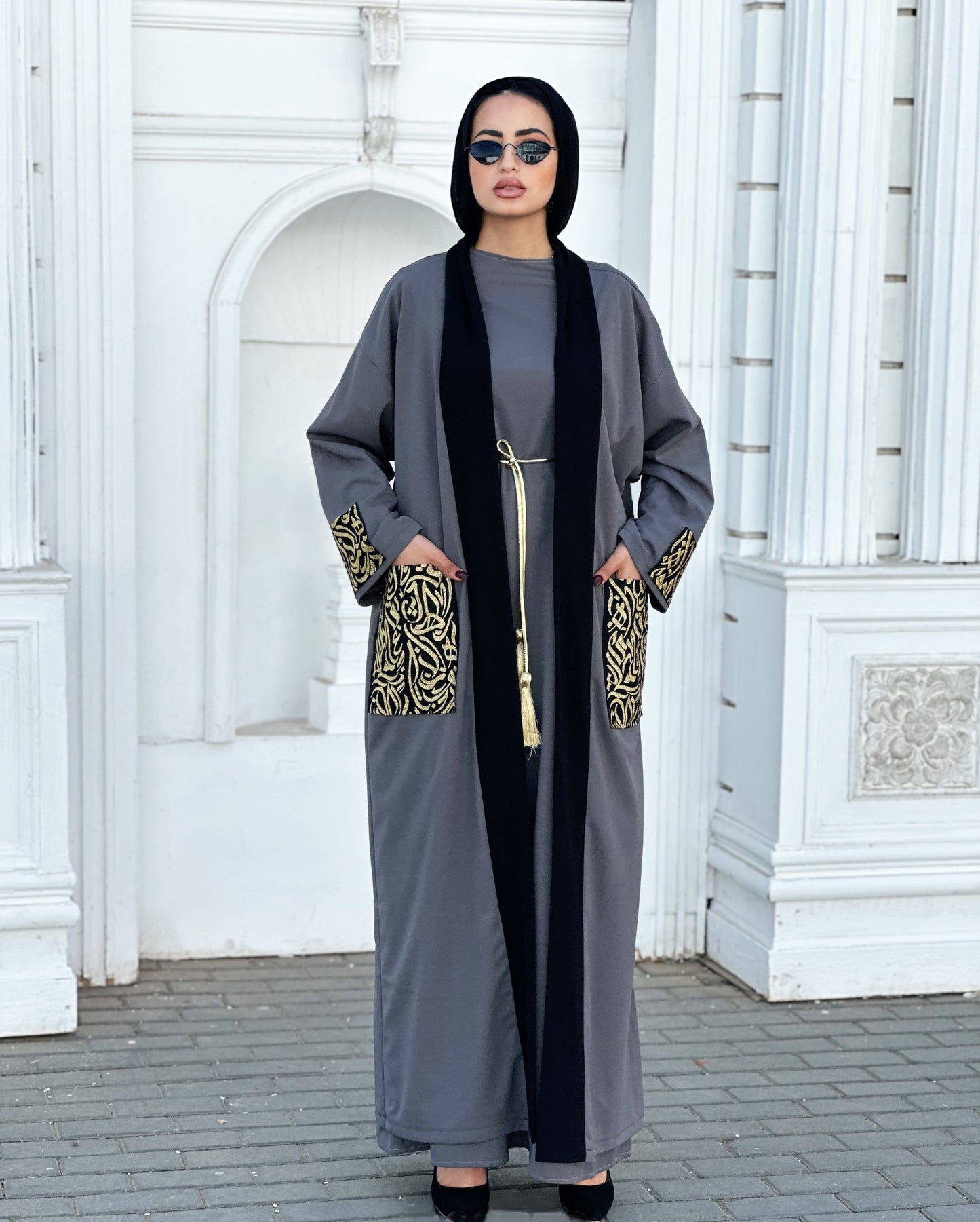 THE GREY KUFIC KAFTAN