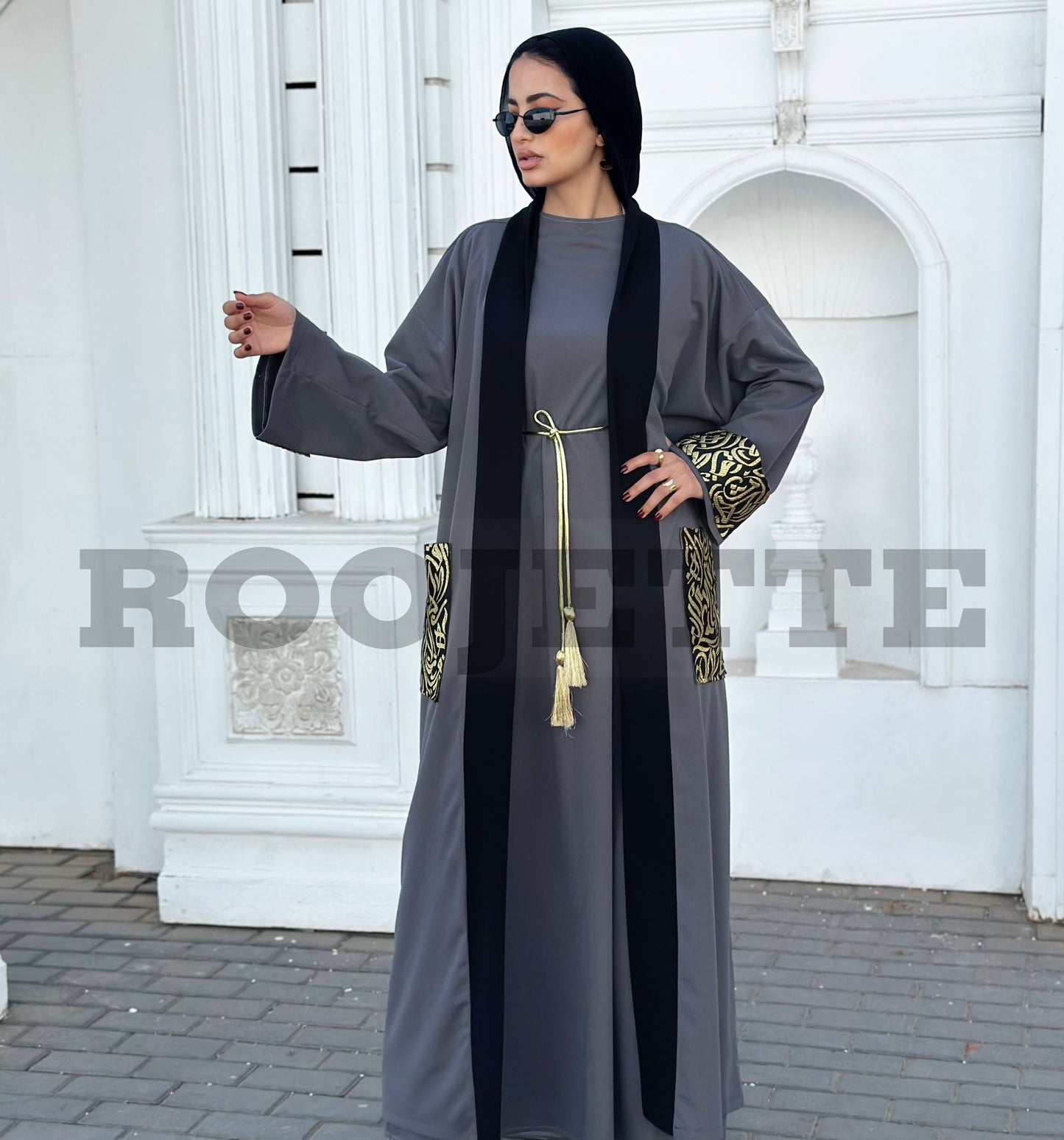 THE GREY KUFIC KAFTAN