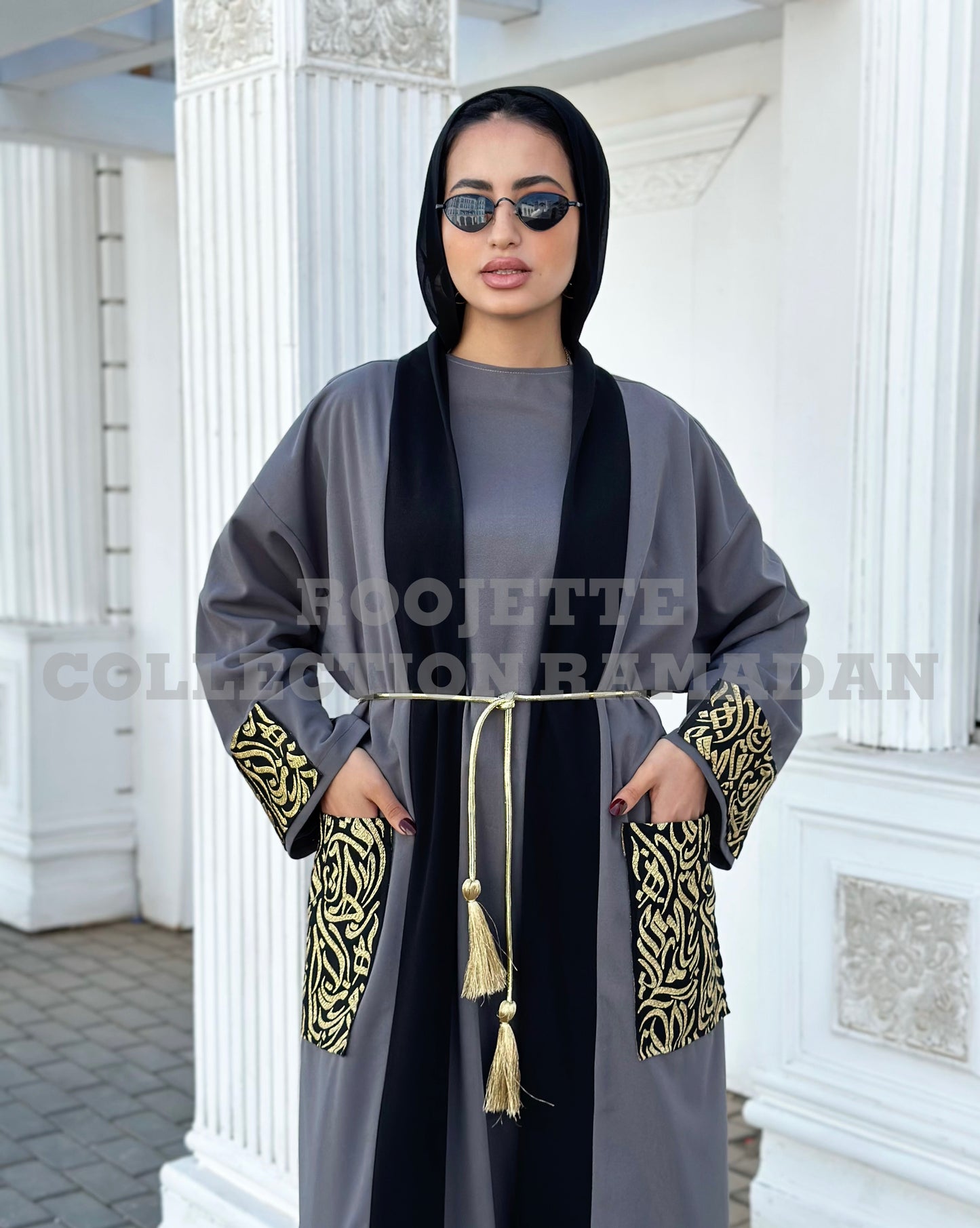 THE GREY KUFIC KAFTAN